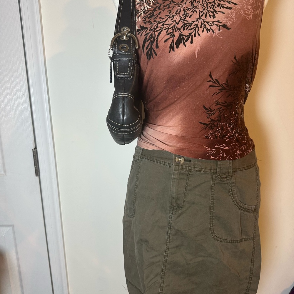 Y2K floral Brown Top